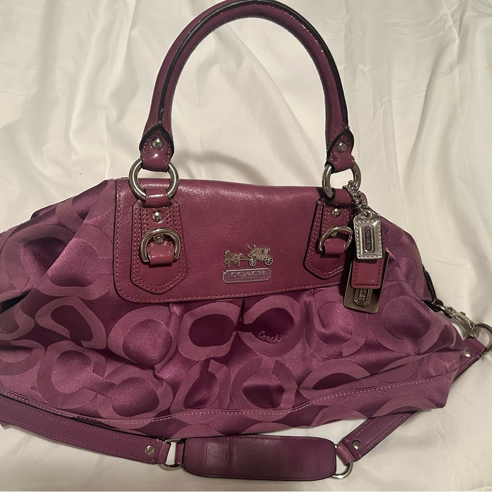 Purple Coach Shoulder Bag—Never Used!